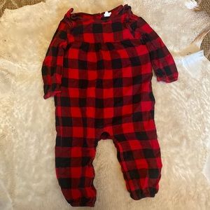 Baby Gap Girls 12-18 months plaid Romper